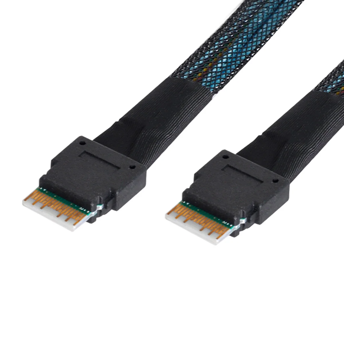Cabo com Slim SAS para PCI-E Slimline, Host Target, NGFF, 40 pinos, 38Pin, 50cm, NGFF