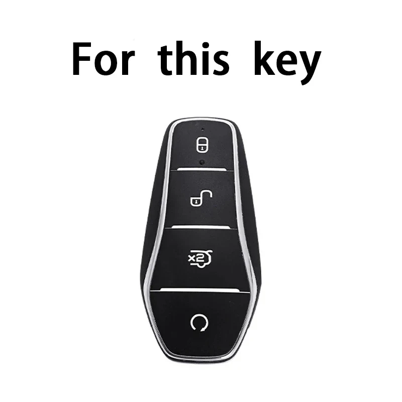 Key Case Cover for BYD Song Plus Atto 3 Han EV Tang DM Qin Seal Dolphin Remote Fob Holder Keychain Car Accessories