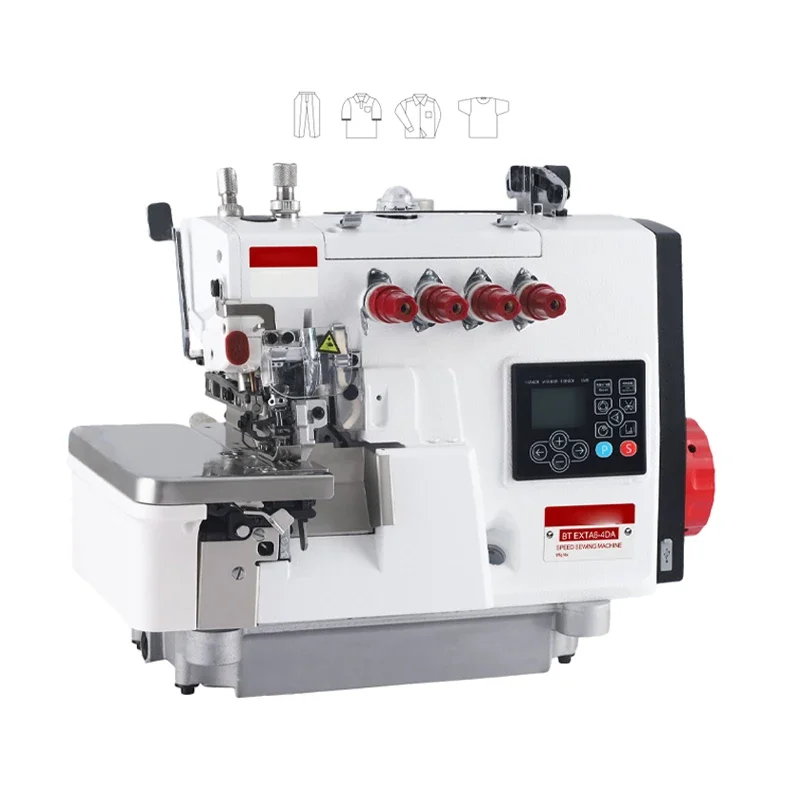 Wholesale Custom Automatic 4 Threads Overlock Flat Bed Automatic Electric Industrial Sewing Machine