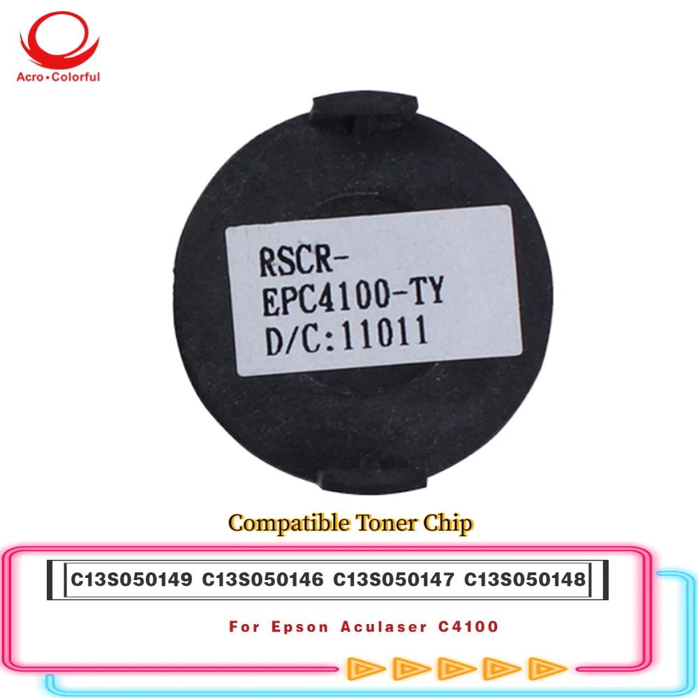 Compatible C13S050149 C13S050146 C13S050147 C13S050148 Toner Cartridge Chip for Epson Aculaser C4100 Laser Printer Cartridge