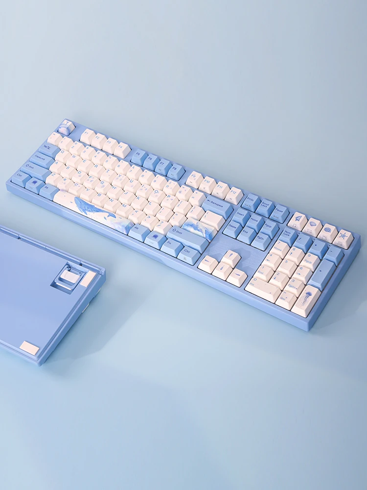 Imagem -02 - Varmilo-teclado Mecânico para Escritório sem Fio com Modo Retroiluminação Quente Branca para Jogos de Escritório 108key