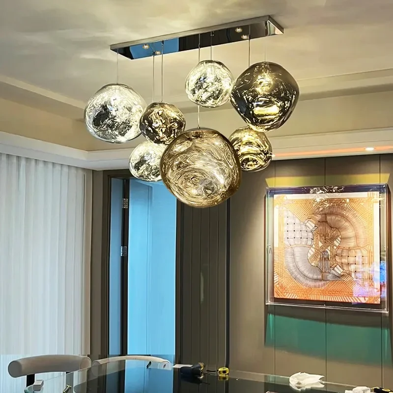 北欧溶岩 LED 天井ペンダントランプ照明リビングルーム屋内装飾ホーム器具キッチン吊りシャンデリアシーリングライト