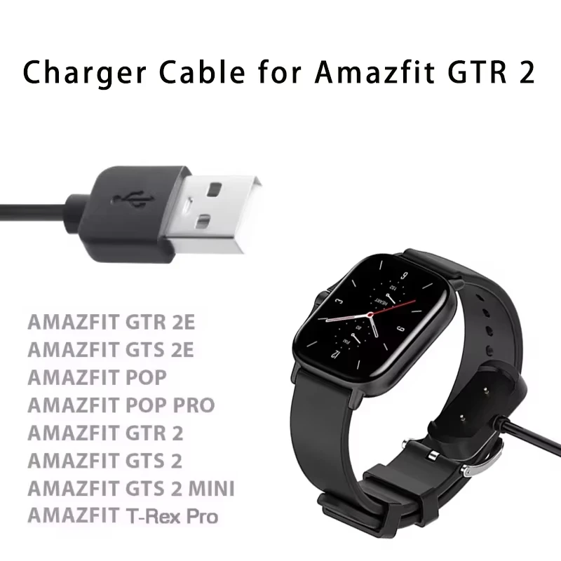 USB-Ladegerät für Amazfit GTR 2/GTR 2e/Pop Pro/Bip U Pro Ladekabel für Amazfit Bip 3 Pro/GTS 2e/GTS 2 Mini/T-rex Pro Ladegerät