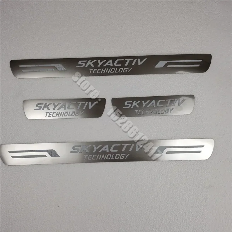 car Accessories Stainless Steel Scuff Plate/Door Sill Door Sill Scuff Plate Welcome Pedal For Mazda 6 Mazda 3 Axela 2014~ 2020