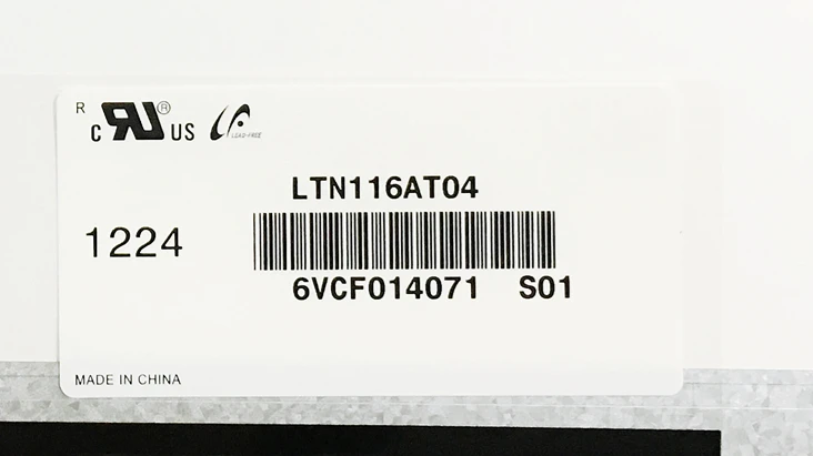 LTN116AT04 B116XW03 LP116WH2 TLN1 CLAA116WA03A N116BGE-LB1 L41 B116XW01 1366 × 768 40 BROsolliciter