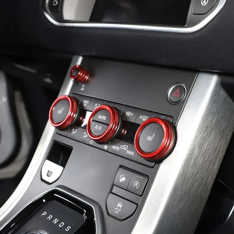 For Land Rover Range Rover Evoque 2012-2018 Car Air Condition Knob Audio Volume Control Button Circle Decoration Trim Ring Cover