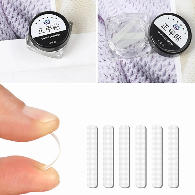 【B】10Pcs/box Ingrown Toenail Elastic Patch Sticker Toe Nail Correction Straightening Clip Brace Ingrown Pedicure Tools