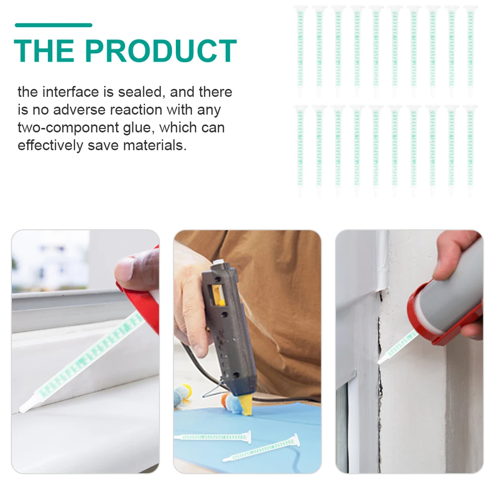 

30pcs Ab Glue Mixing Epoxy Resin Filler Spiral Rod Mixing Applicator Pp Material Efficient Glue Mixer For 2 Part