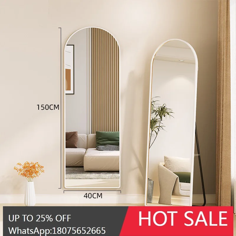 

SGF Indoor Aluminum Alloy Arched Full-Length Mirror for Home Wall-Mounted
