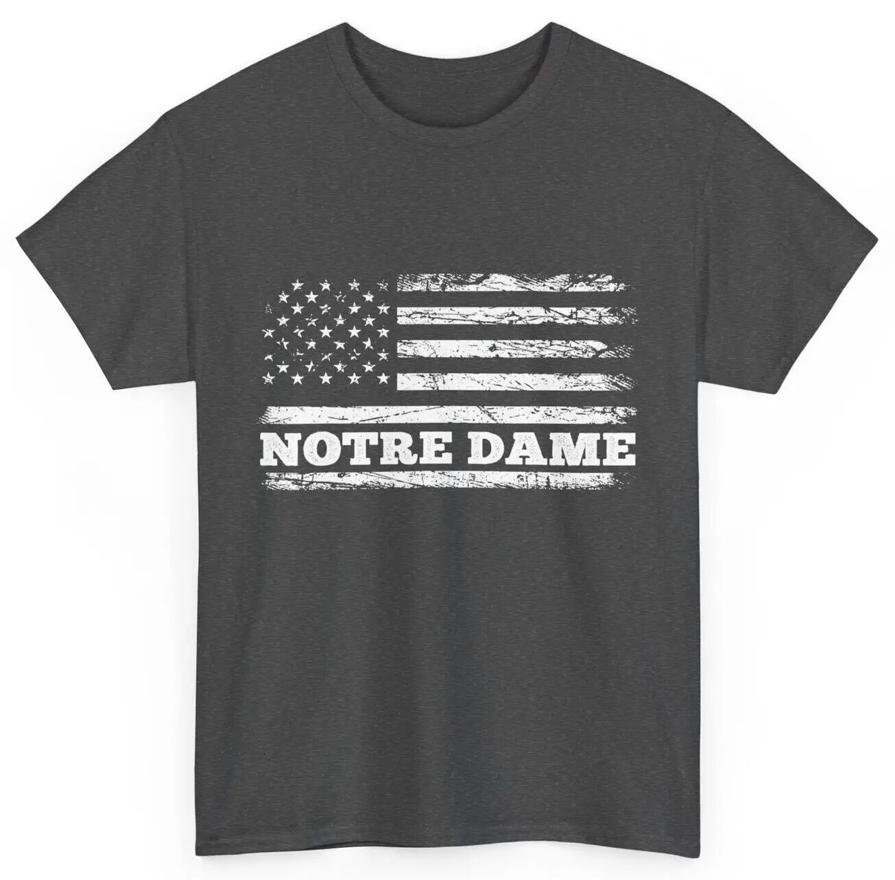 American Flag Notre Dame T-Shirt Notre Dame Family Gift