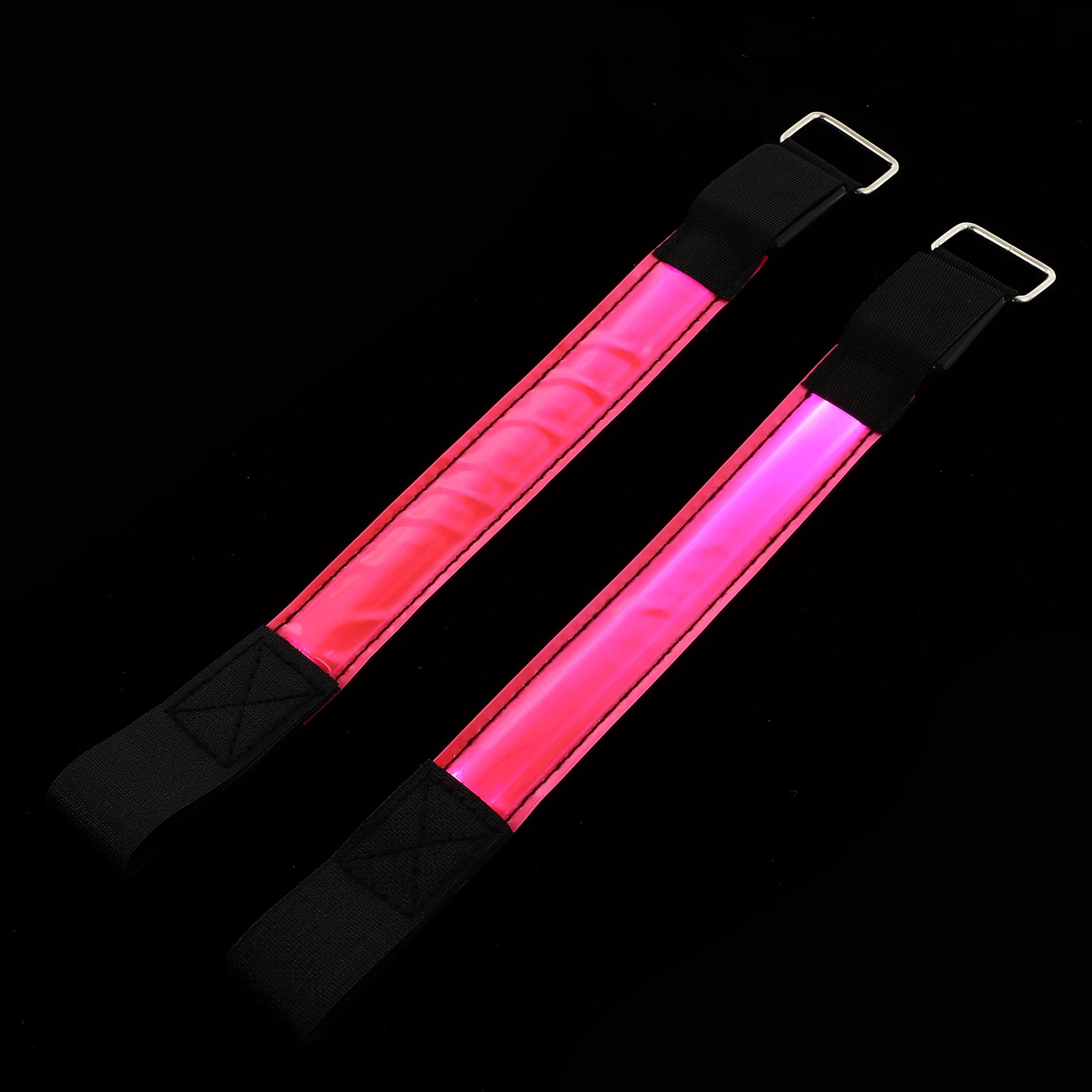 Correa de seguridad para brazo reflectante LED, brazalete para correr de noche, pulsera de seguridad de nailon ligero, accesorio para correr al aire libre, 2 uds.