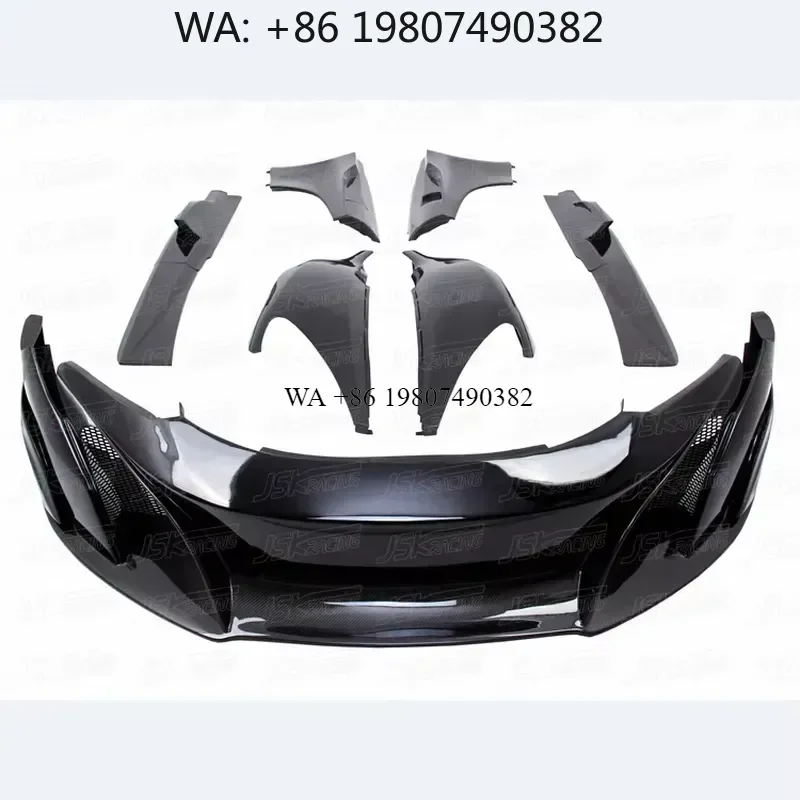 Wmwmnu Carbon Fiber Body Kit for MP4-12C 2012-2014 675LT Style Front Bumper Rear Diffuser Side Skirts Spoiler Car