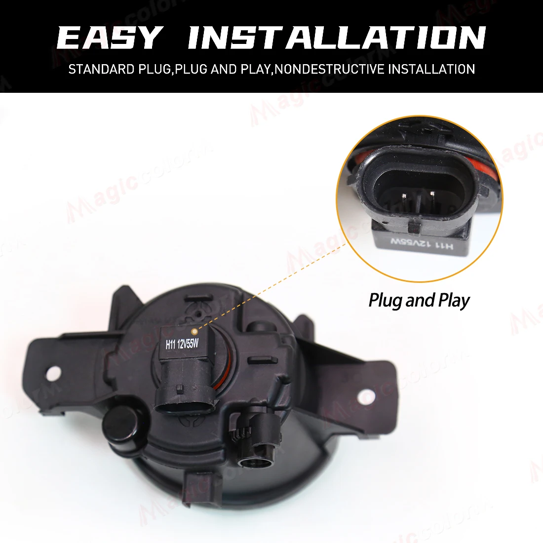 Led Fog Light For Nissan March Micra 2013 2014 2015 2016 Daytime Running Lamps Front Bumper Auto Driving Foglamps Accessories