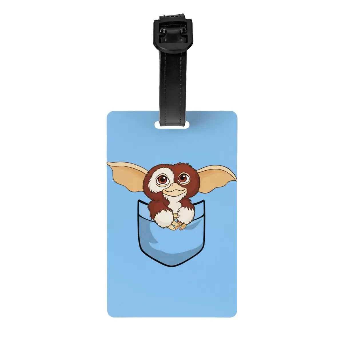 Etiqueta de bagagem com cartão de identificação, Gremlins Gizmo, 80s Movie, Mogwai, Horror, Retro, Sci Fi, Privacy ID Label for Travel, Suitcas