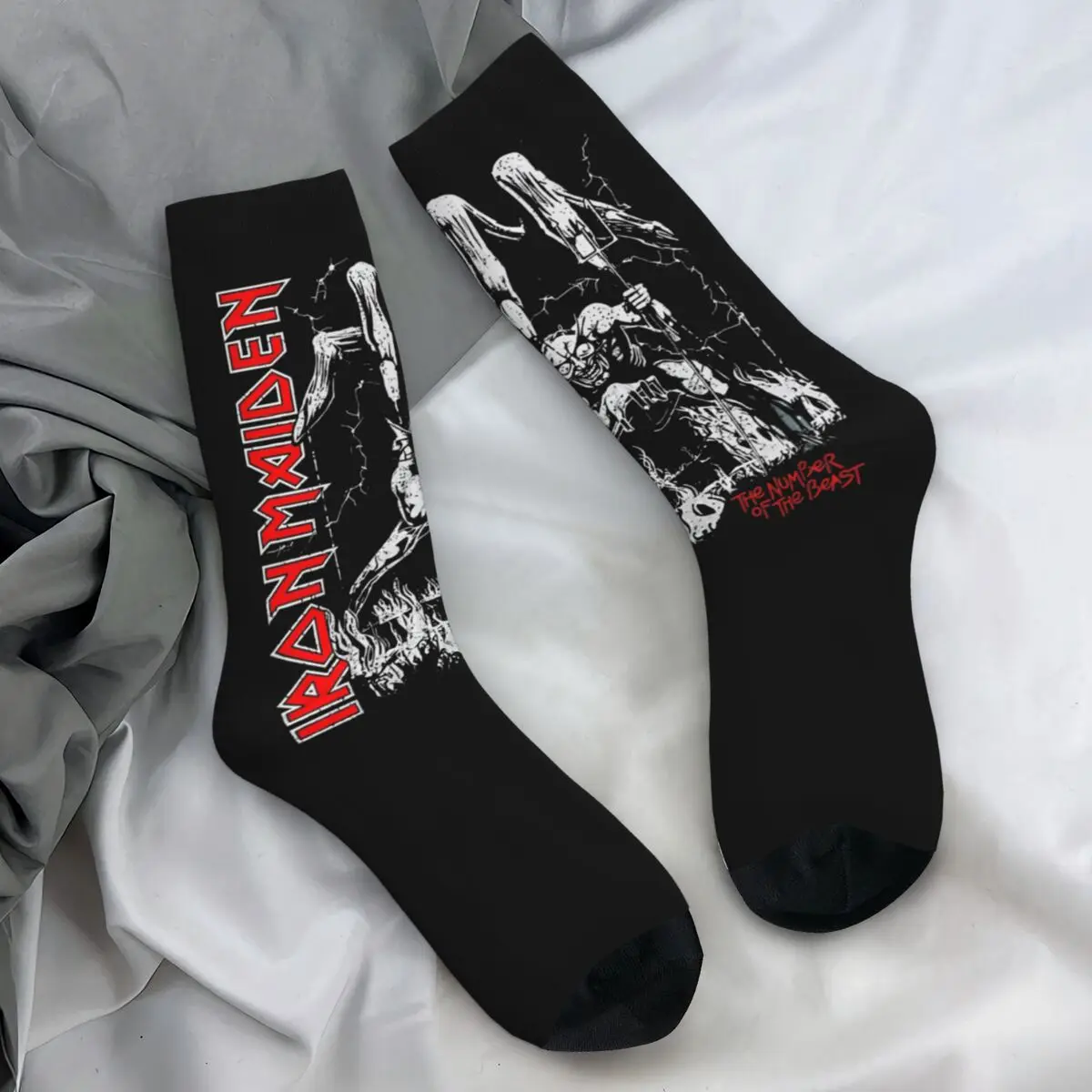 Iron Maidens Socks Winter Stockings Casual Couple Soft Breathable Socks Custom Running Sports Anti Skid Socks