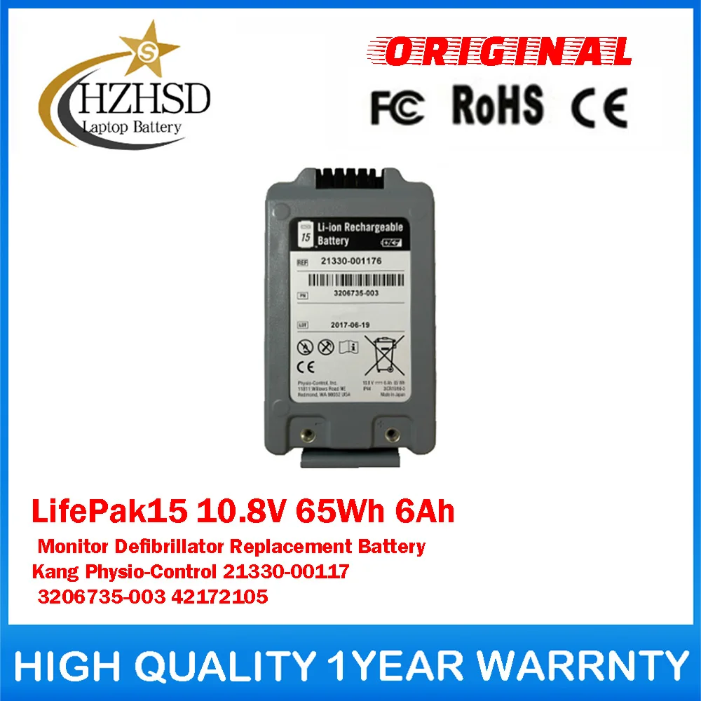 

LifePak15 10.8V 65Wh 6Ah Monitor Defibrillator Replacement Battery For Fei Kang Physio-Control 21330-001176 3206735-003 42172105