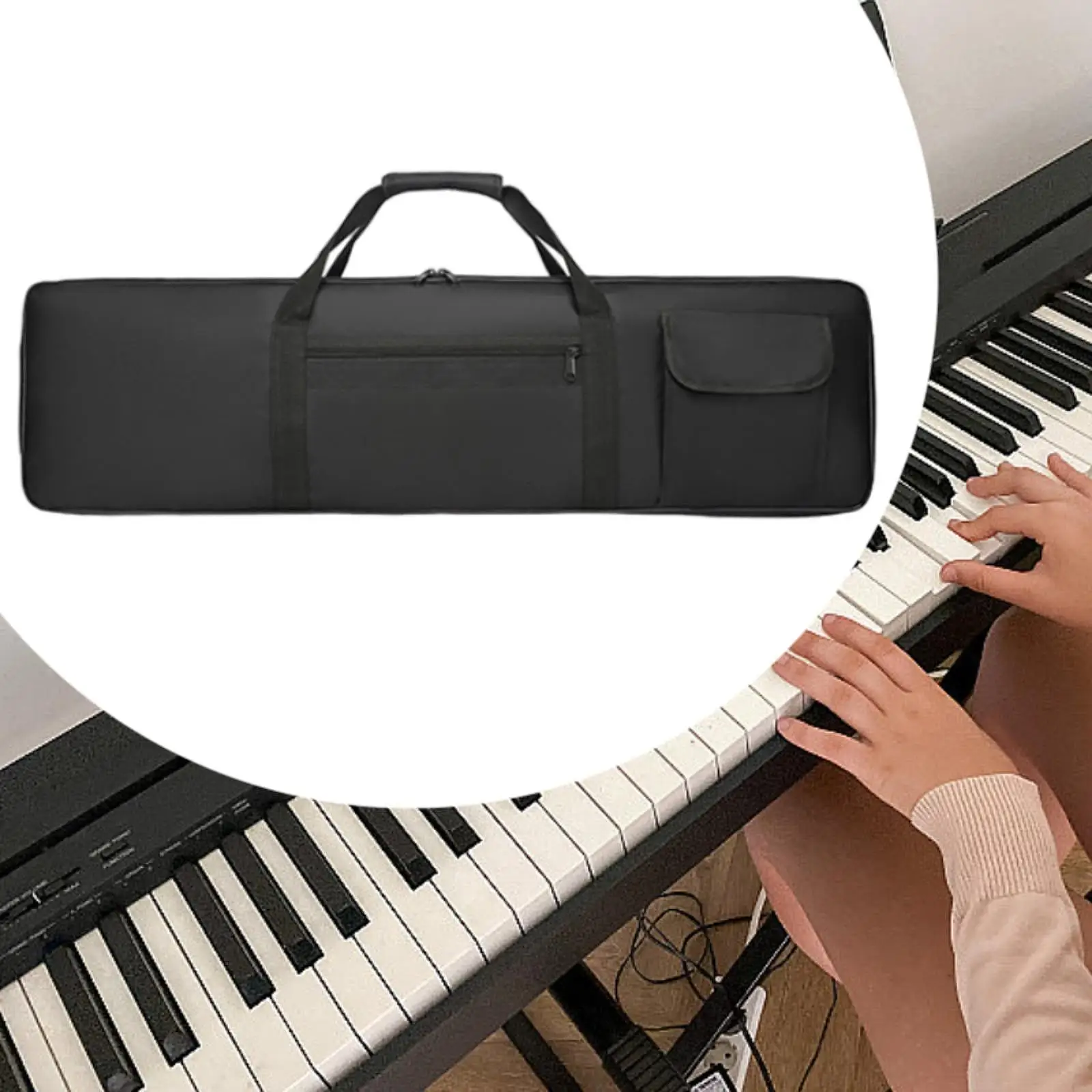 88Key Keyboard Gig Bag Portable Padded Shockproof Waterproof Electric Piano Case for Travel Concert Music Studio Performance
