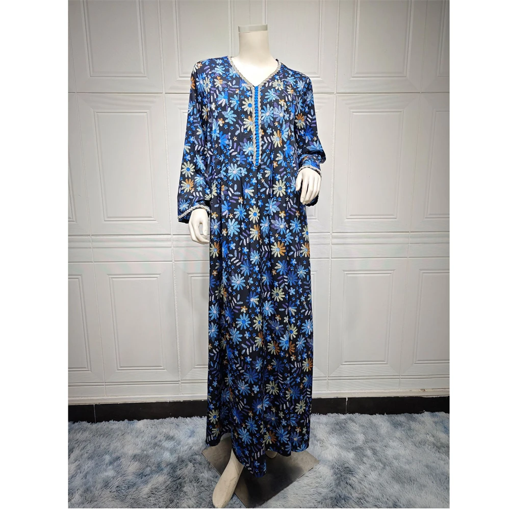 

Arab Muslim Abaya for Women Elegant Long Dress Diamond Abayas Morocco Kaftan Autumn Maxi Party Vestidos Turkey Ramadan Gown 2024