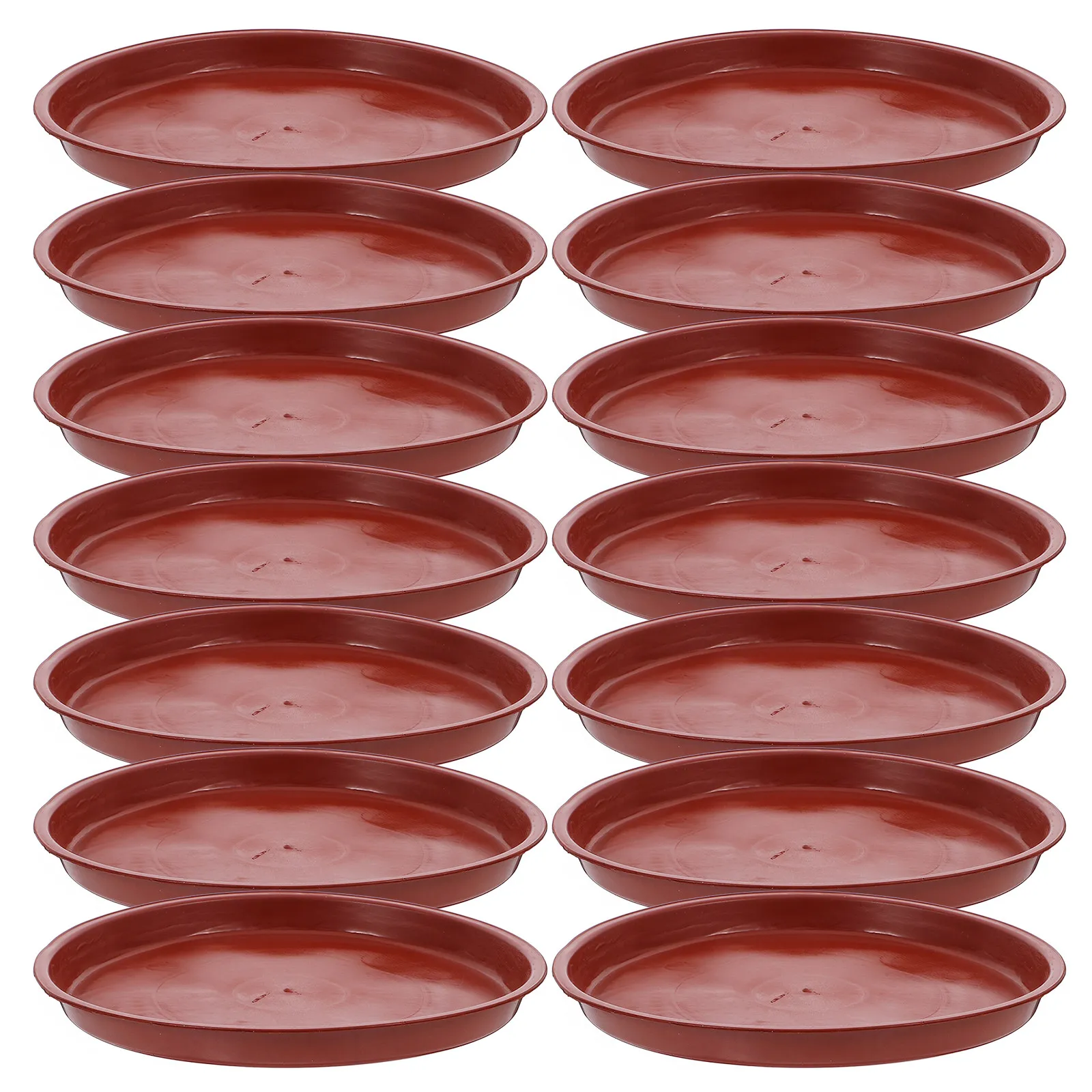 

20Pcs Red Plastic Plant Pot Saucer 200Mm Round Drip Tray for Ceramic Basin Flower Pots Bonsai Succulents Indoor Garden Balcony