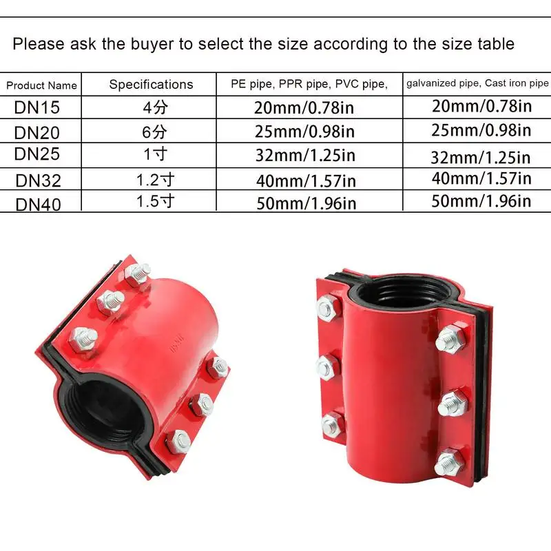 leak Repair Steel Repair Pipe Repair Clamp Steel Repair Clamp Easy To Install Sturdy Pipe Repair Clamp For Hose Repair Solution