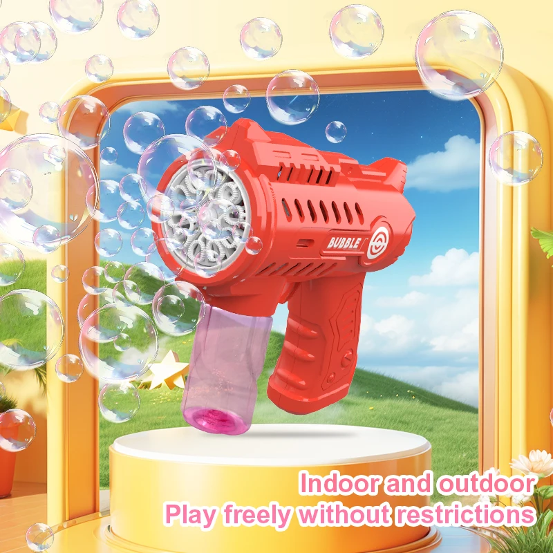 لعبة للهواء الطلق فقاعة بندقية اللعب أضواء الفضاء فقاعة بندقية الزفاف الدعائم الحدث هدايا الحفلات بدون بطاريات فقاعة الماء #5