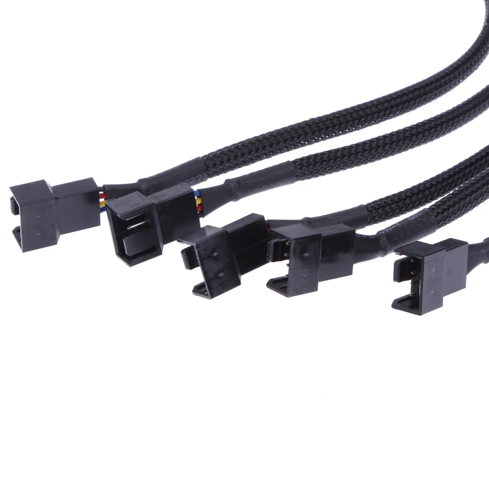 5 Pcs 4 Pin PWM Connector Case Fan Extension Power Cable 26CM Male To Female Extending Cable PWM Fan Cable for Computer Case Fan
