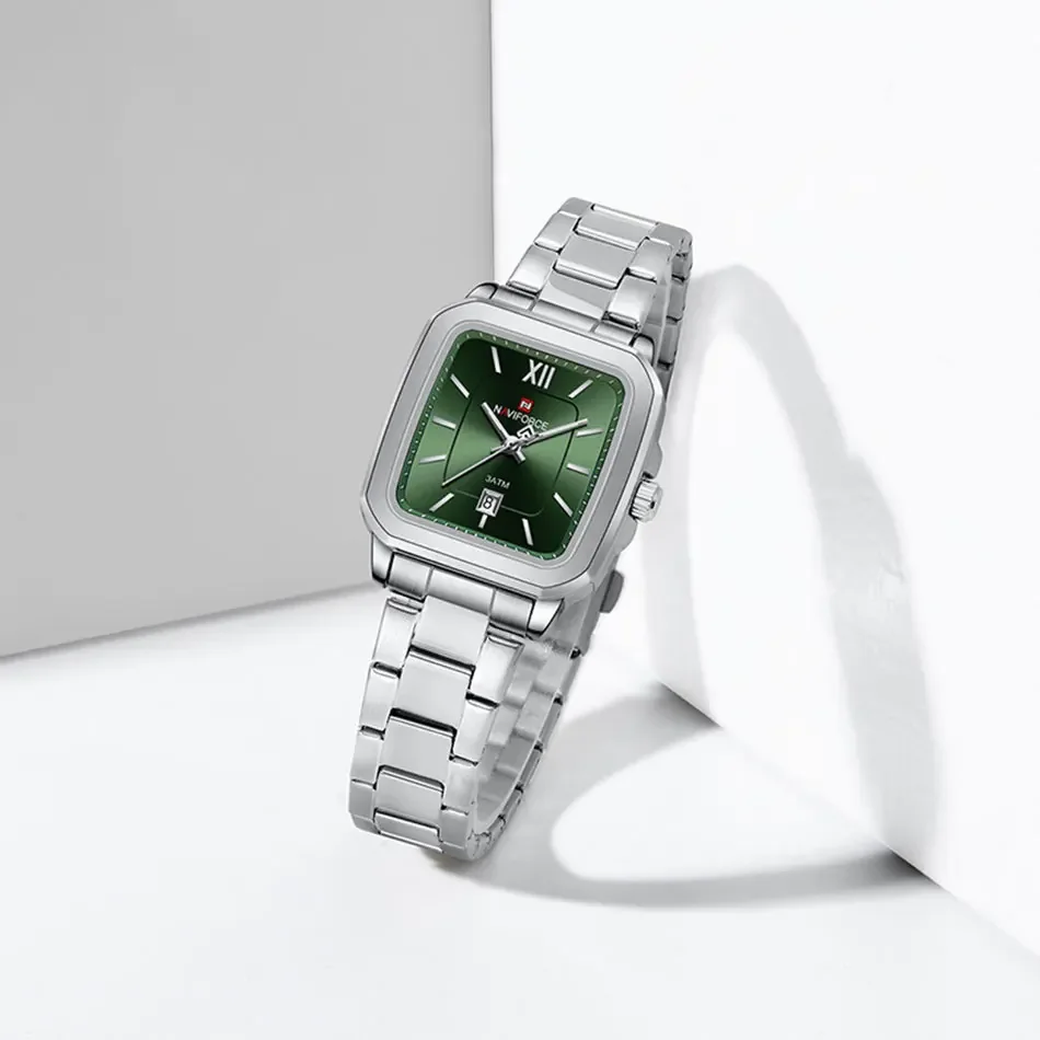 أعلى العلامة التجارية NAVIFORCE زوجين ووتش العلامة التجارية الفاخرة للماء كوارتز ساعة أزياء بسيطة التقويم تاريخ الفولاذ المقاوم للصدأ ووتش هدية العشاق