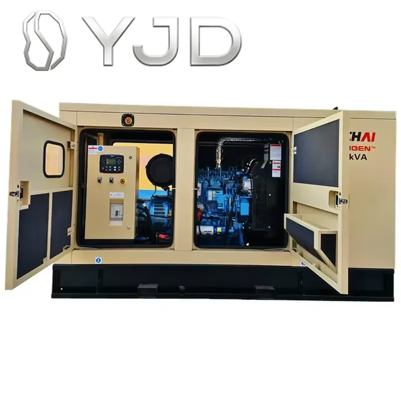 YJD Powered by for Engine 20-100KW Open Frame Silent Diesel Generator Set Water Cooling 50/60Hz 3 Phase ATS 24V DC Electric Star