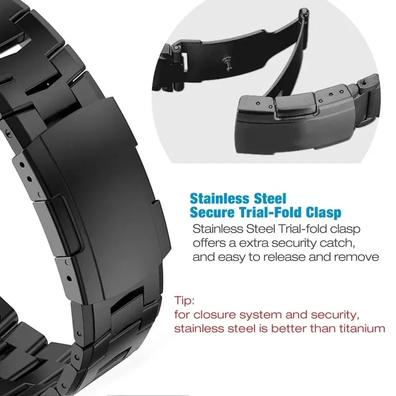 أسورة معدنية من سبائك التيتانيوم لحزام Garmin Fenix 7 7X Pro 6X Tactix MARQ رياضي مغامر لاعب الغولف الكابتن الطيار Epix Gen2