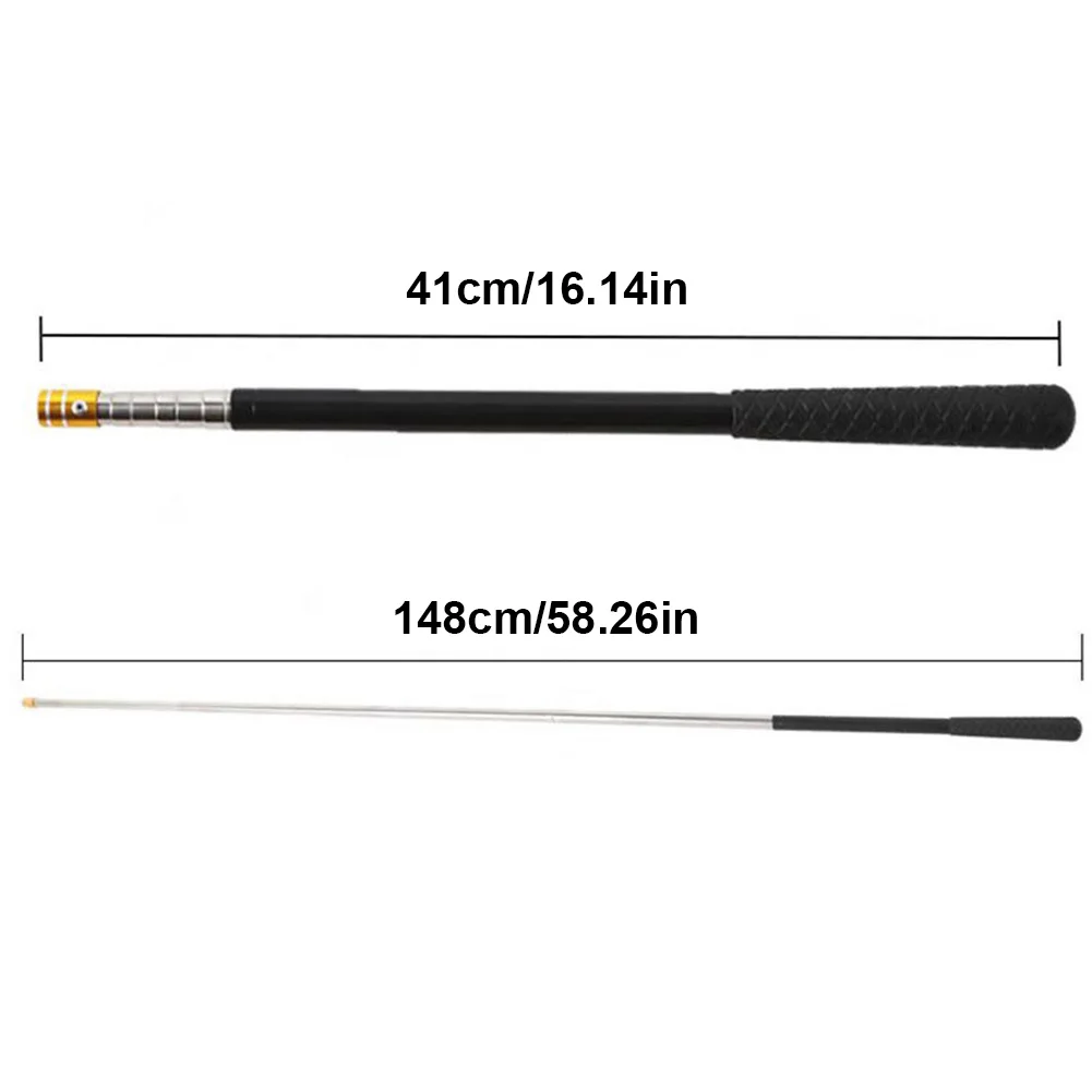 1.5M Retractable Fishing Landing NET Rod สแตนเลส Telescopic Landing NET Handle เครื่องมือตกปลาสําหรับน้ําจืดและน้ําเค็ม