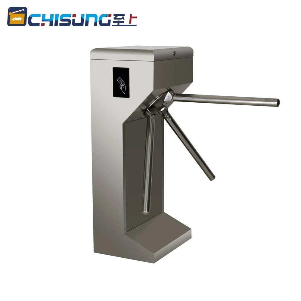 Access Control Semiautomatic Gate Solenoid Biometric Tripod Turnstiles Support With Coin Acceptor