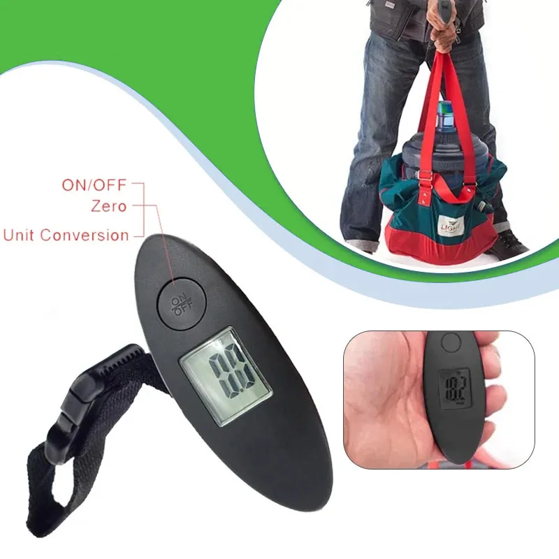 Electronic Pocket Scale 0.1kg-40kg Range Hanging Suitcase Travel Weights Baggage Bag Kg/Lb Conversion Portable Luggage Scale