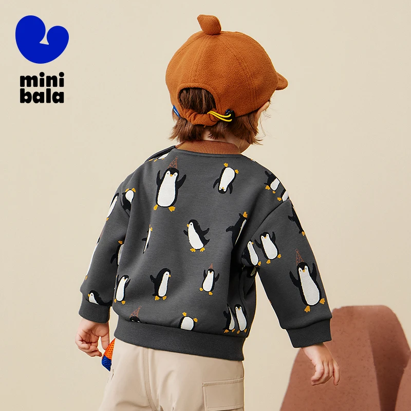 سويت شيرت ميني بالا للأطفال 2025 شتاء جديد مبطن بالصوف ناعم وصديق للبشرة #6