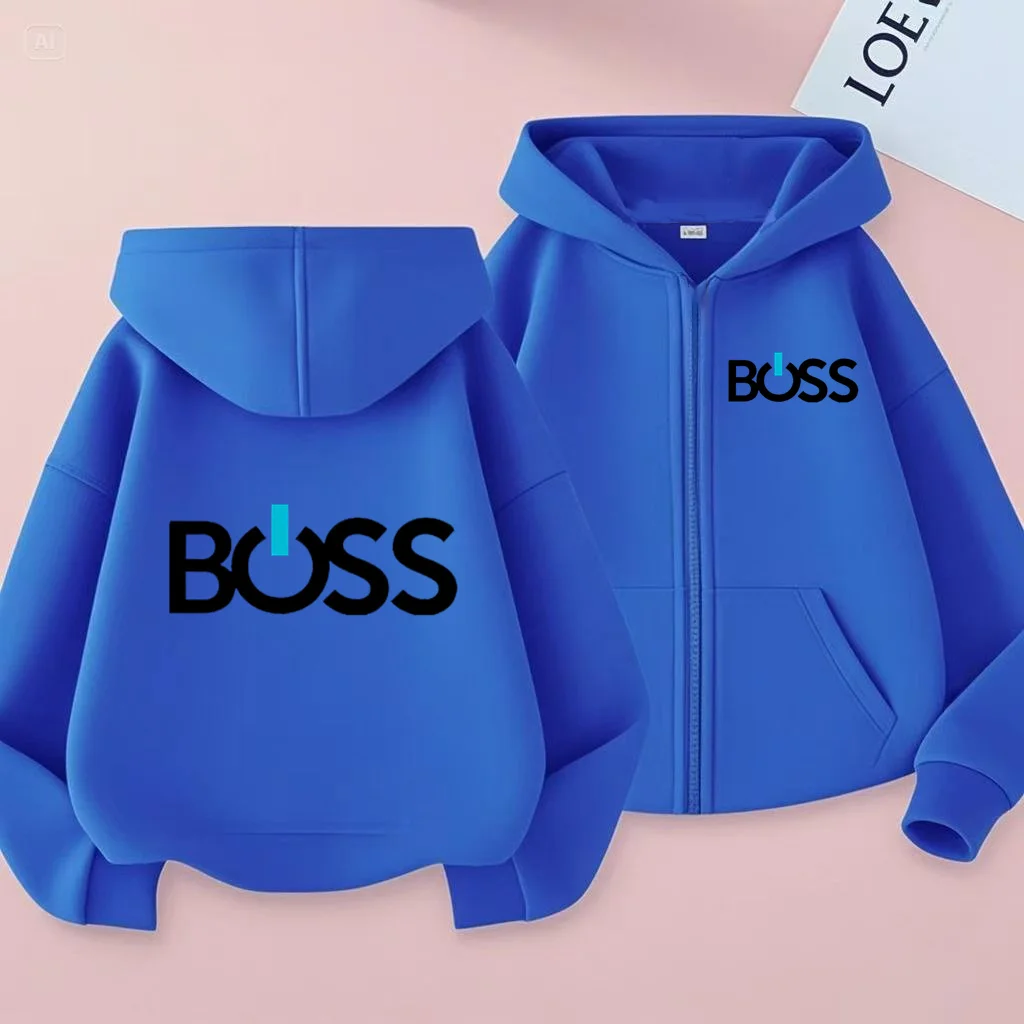 الأطفال سستة نمط سترة الملابس البلوز الفتيان الفتيات 3-12Yrs LongSleeve أعلى طباعة هوديي عارضة الأزياء الساحرة معطف