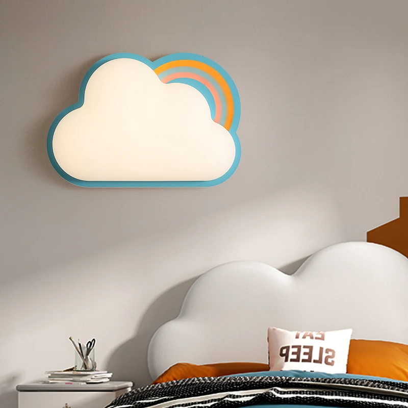 Soft Light Eye Protection Children's Cloud Ceiling Lights Boy Cartoon Lamp Bedroom Living Room Lamp Warm Girl Princess Room Lamp