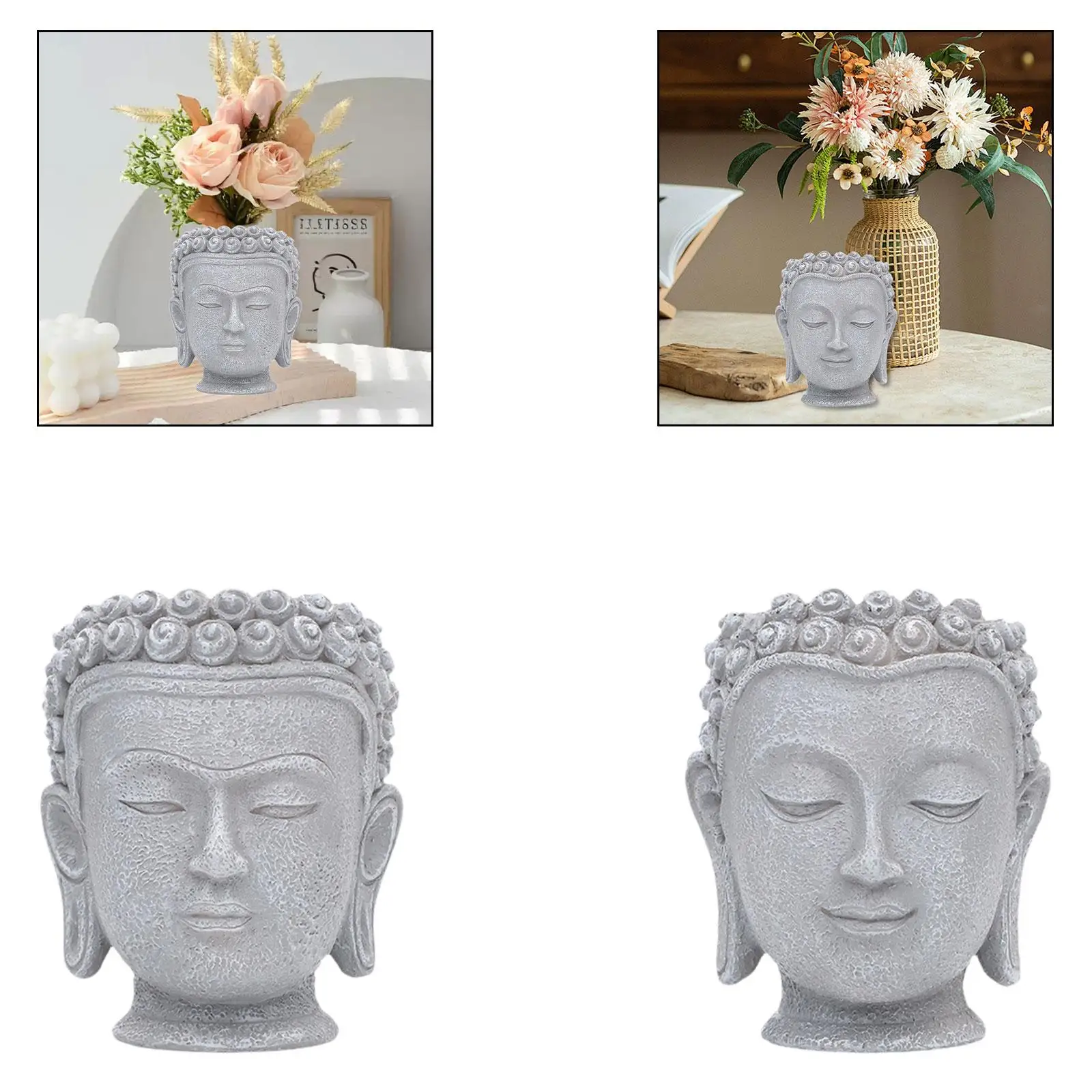 

Голова Будды, цветочный горшок, наружное украшение, скульптура для настольного домашнего офиса