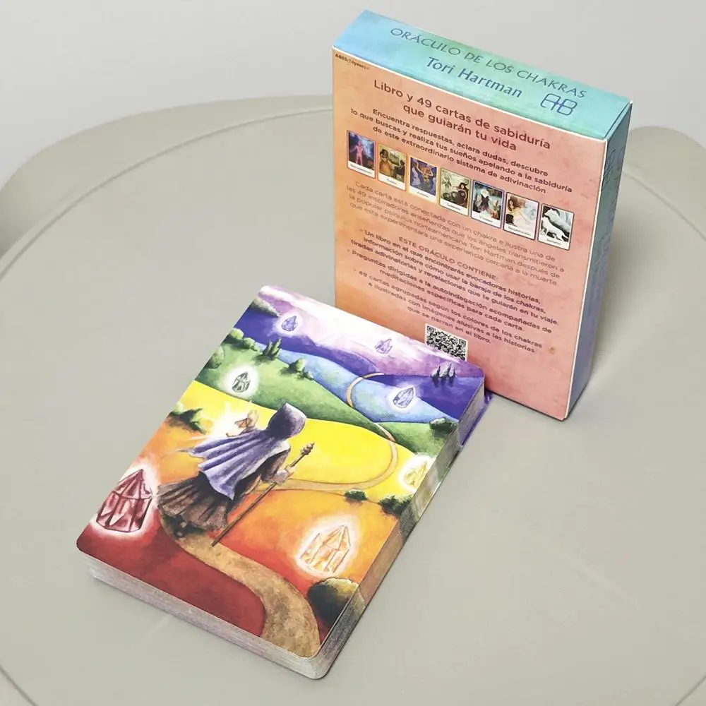 

Chakra Wisdom Oracle Cards The Spiritual Tool for Transforming Your Life Spanish Edition 10.4*7.3cm 49 Pcs Oracle Cards