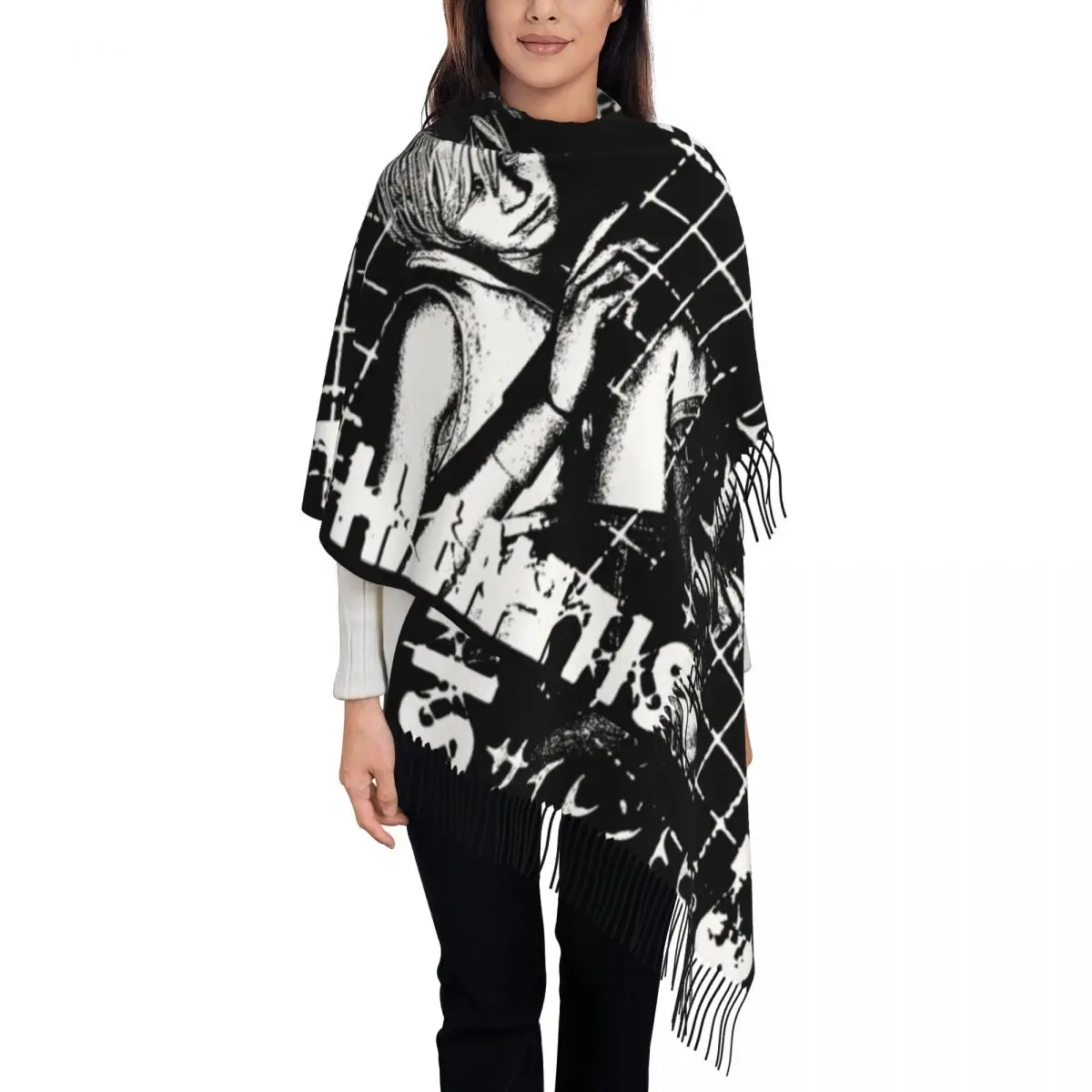 

Женский шарф SILENT HILL 3 Run с кисточками в стиле Хизер, зима-осень, теплая шаль, женские шарфы