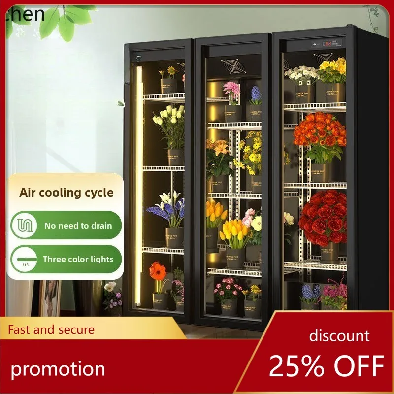 HXL Fresh Flower Preservation Cabinet Commercial Large Capacity Air-Cooled Fresh Flower Display Cabinet Frost-Free Freezer