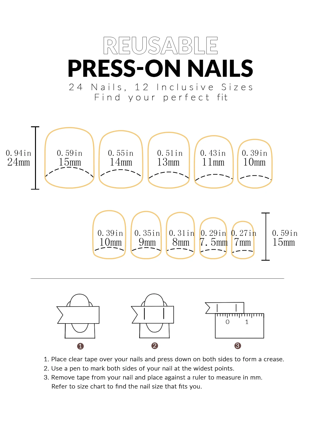 Faux ongles scintillants avec étoiles à cinq branches, 1 lime à ongles et 1 MSI de gel filtré, couverture complète rose moyen, 24 pièces