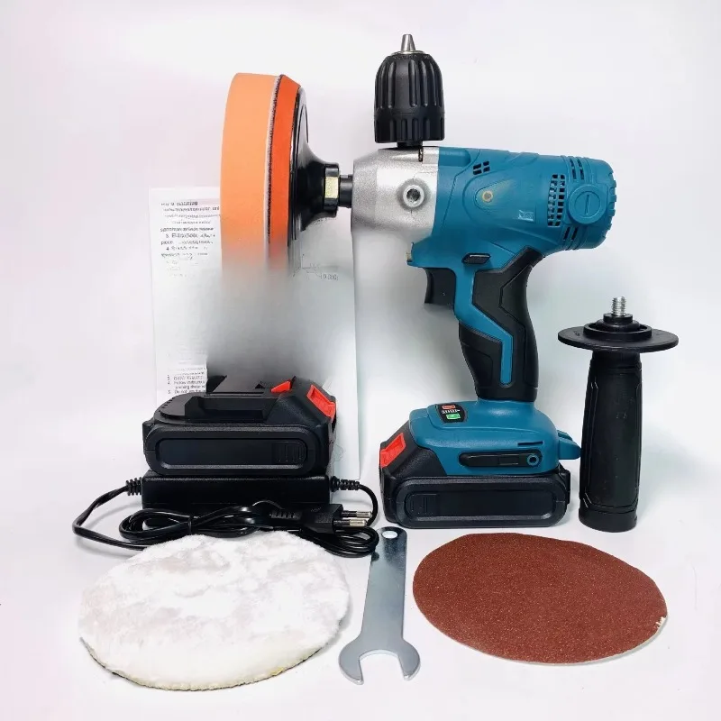 Dual-purpose lithium rechargeable electric drill, adjustable speed auto repair and polishing machine, industrial grade