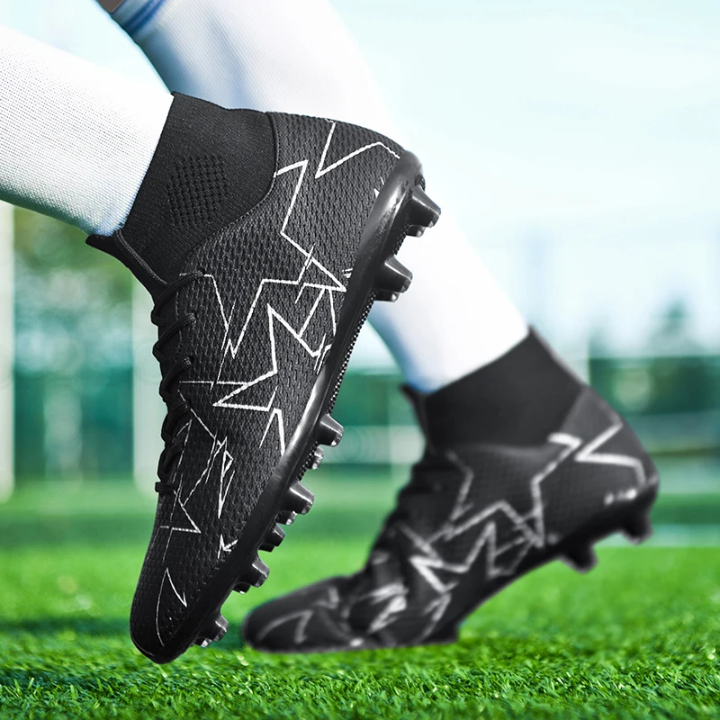 TF/FG Men Soccer Shoes Stars Football Boots Soft Non-Slip Cleats Grass Training Sneakers Male Outdoor Sport Soccer Footwear 47