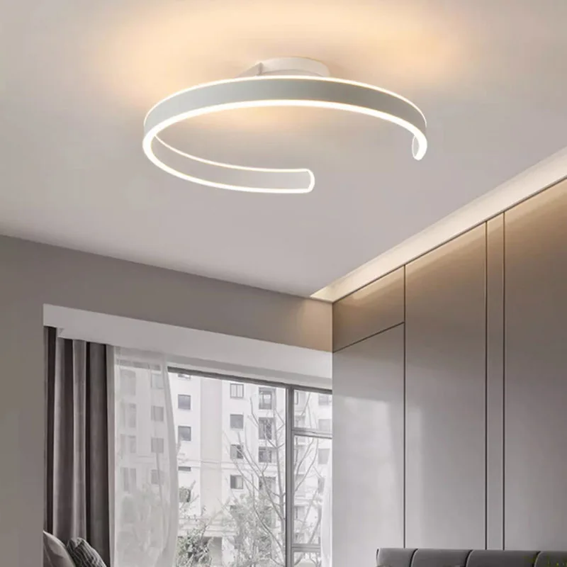 Escandinavo Criativo Círculo Lustre LED, Quarto Luminoso, Moderno, Simples, Sala de Jantar, Sala de Estar, Corredor, Candeeiros e Lanternas