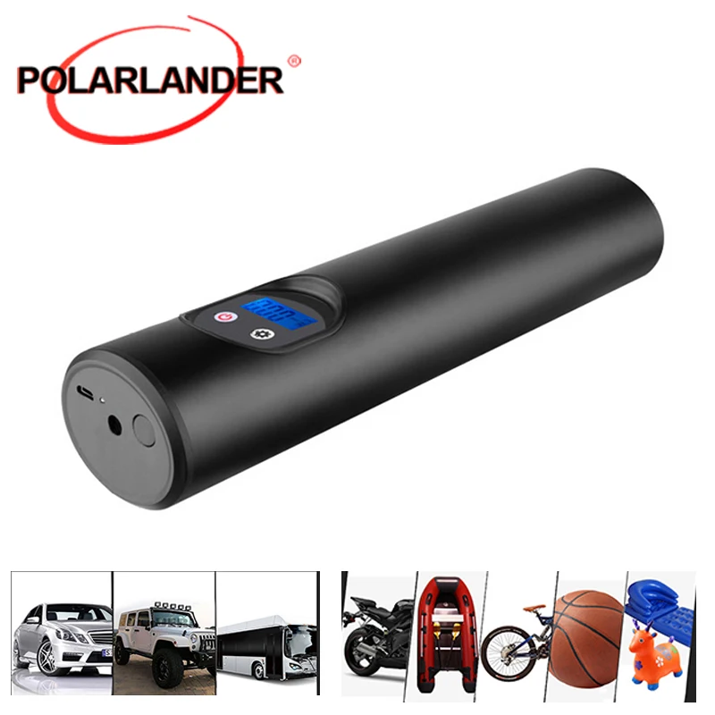 For Bicycle Car Motorcycle Tires Ball Inflatable Toy Emergency Inflator Electric Portable Pump LED light