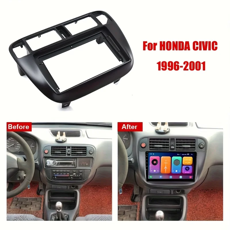 

9-дюймовая автомобильная панель радиоприемника для Honda Civic (EJ/EK/EM) 1995-2001, комплект приборной панели, адаптер для установки лицевой панели консоли, накладка на панель