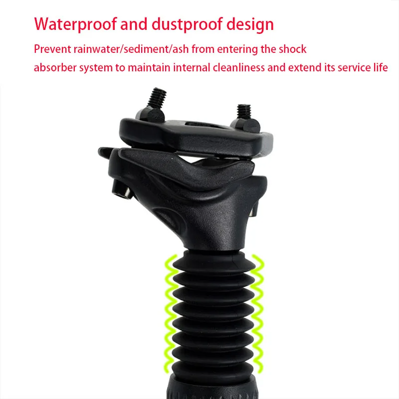 30.9/31.6mm Aluminum Shock-Absorbing Seatpost – Dustproof Sleeve for Ultimate MTB Comfort