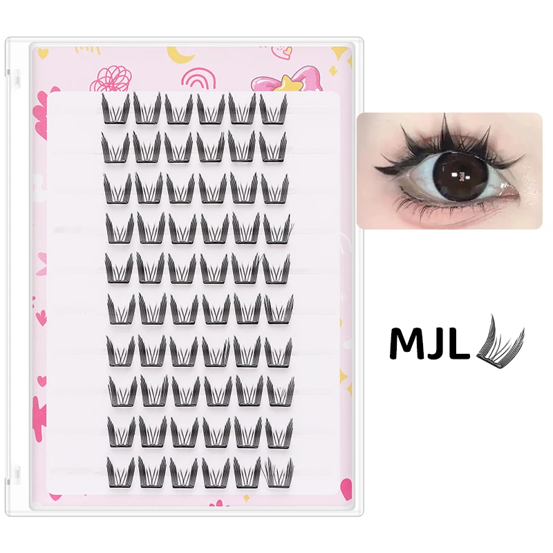 DINGSEN 10 Reihen Idol Lashes Selbstklebende Wimpern Natürliche Lange Anime Kleberfreie Cluster-Wimpern Make-up Korea Wimpern – Detail 11