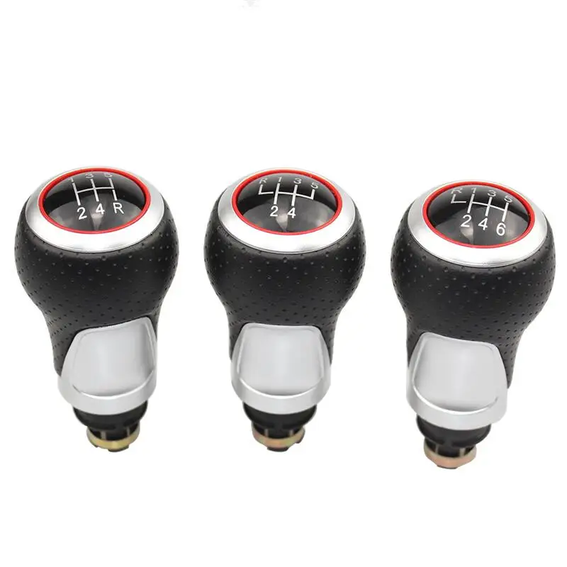 Manopla de Câmbio Manual com Coifa de Couro para Volkswagen VW Gol Pointer Saveiro Parati 2005-2010 Acessórios Automotivos