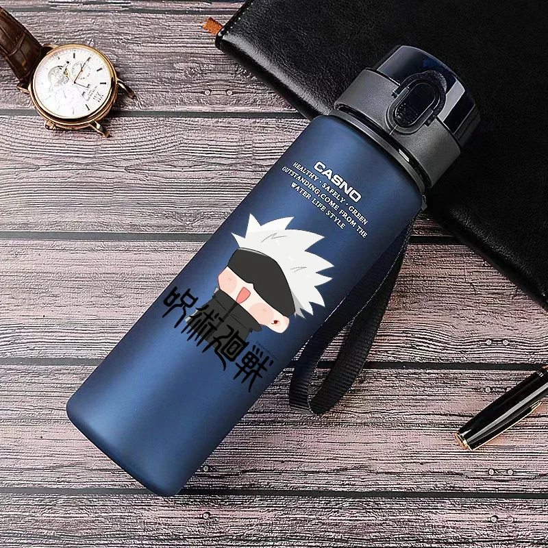 Anime Kawaii Jujutsu Kaisen Satoru Gojo Geto Suguru Plastic Cup with Lid Creative Portable Student Water Bottle Gift Peripherals