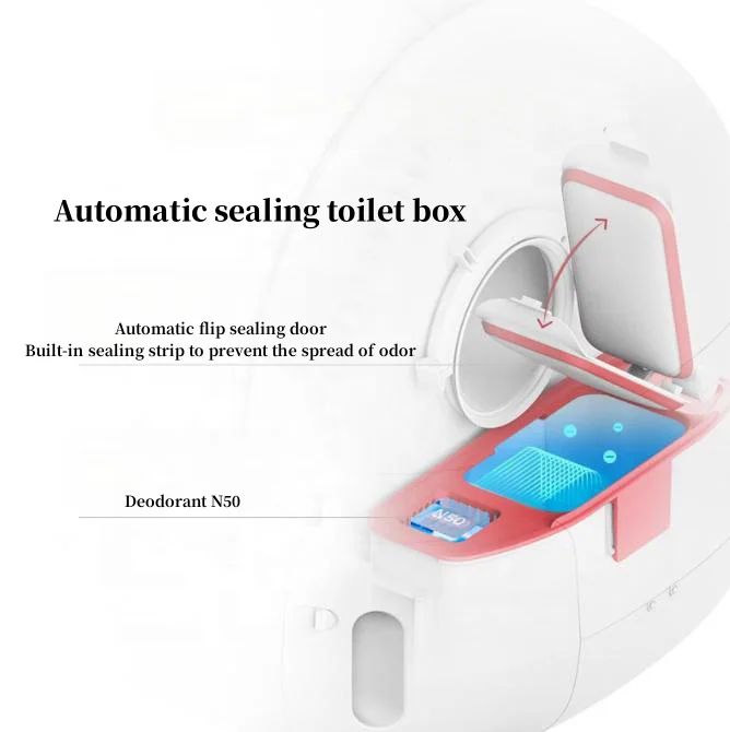 2023 App Control Automatic Cat Toilet Self Cleaning Cats Sandbox Smart  Box Closed with cat weight monitoring